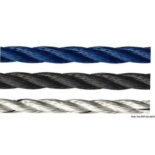 Picture of Mooring lines by marlow 24mm x 100m in white - polyester braid