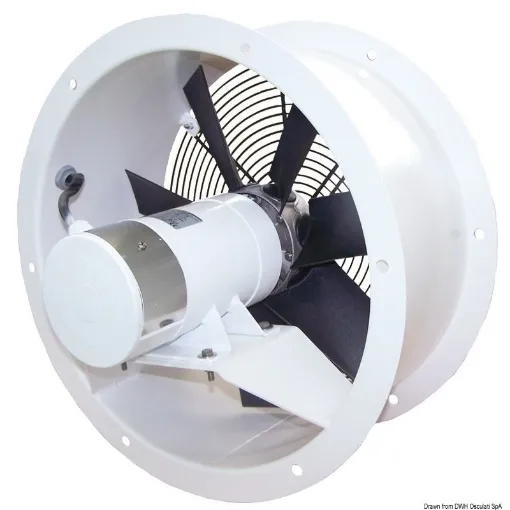 Picture of Helicoidal 24V electric blower with stabilized polypropylene impeller