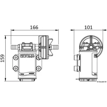 Picture of Bronze UP3 12V electric gear pump - Self - priming