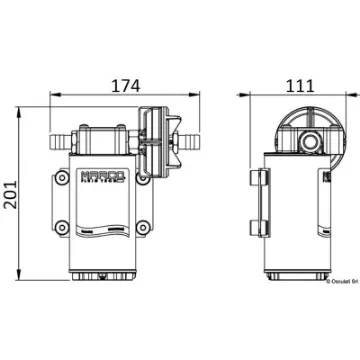 Picture of Bronze UP6 12V electric gear pump - Self - priming - Brass body - 26 - 10 - 12 - 1/2" - 2 - 10