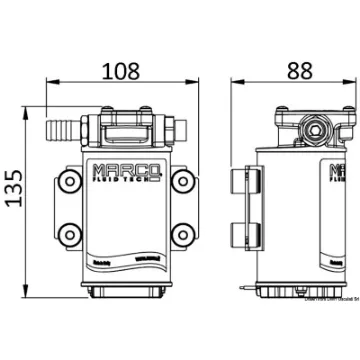 Picture of 12V UP3/oil transfer/change electric gear pump -   self - priming - Marco