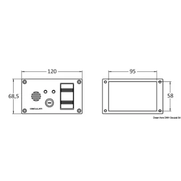 Picture of Panel switch with audible alarm for bilge pumps