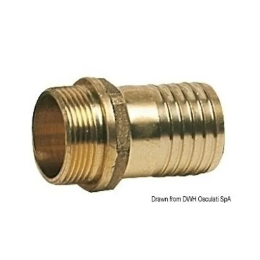 Picture of 1" 1/4 to 30mm Hose barb male - brass