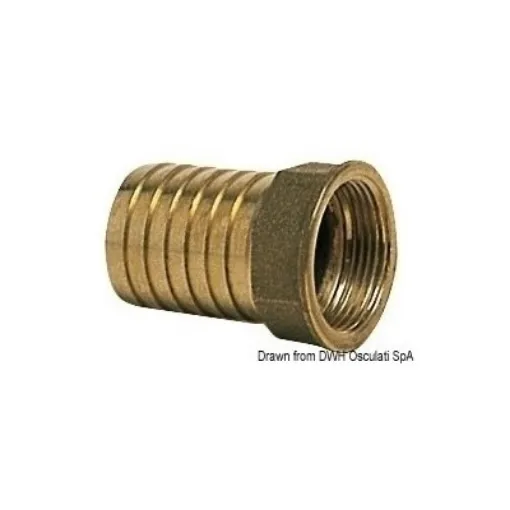 Picture of 1/4" to 13mm Hose barb - female - brass