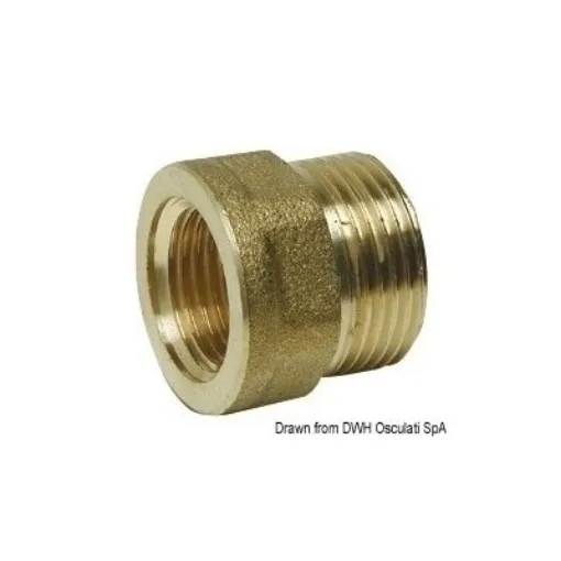 Picture of 1/8" to 1/2" Reducer male/female - brass - 3/8" to 1/2"