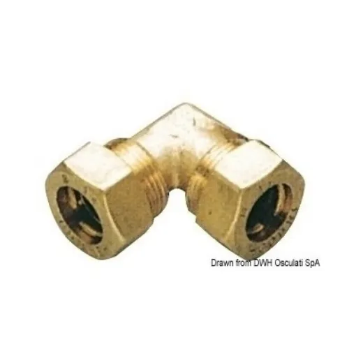 Picture of 10mm Compression t - fitting for cooper pipe with “0” ring seal - brass