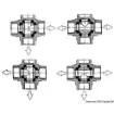 Picture of 1 1/4" female 3 - way ball valve - 316 Stainless steel