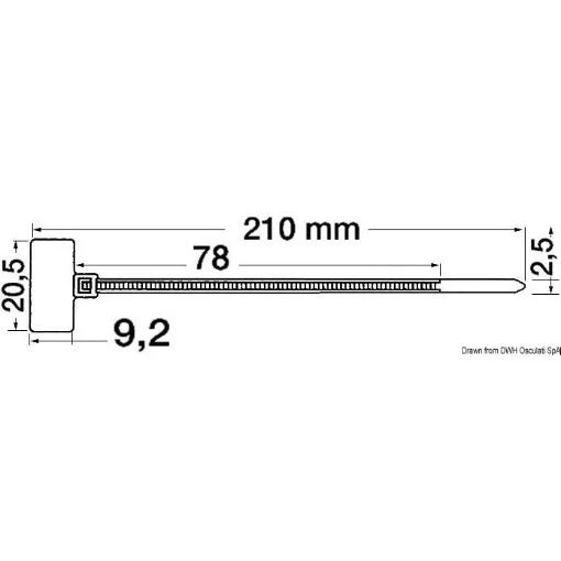 Picture of 2.5mm x 110mm cable ties - with over - writable pad x100