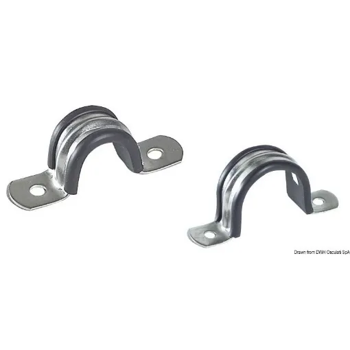 Picture of 18mm U - clip rubber - coated - 304 stainless steel - 18