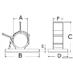 Picture of 10/12.5mm cable clamp - self adhesive X100