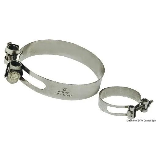 Picture of 48 - 54mm Hose clamp heavy duty - M6 - 316 stainless steel