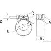 Picture of 214 - 226mm Hose clamp heavy duty - M12 - 316 stainless steel