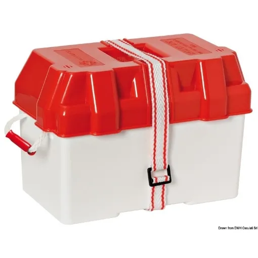 Picture of Battery box white/red moplen 100 A