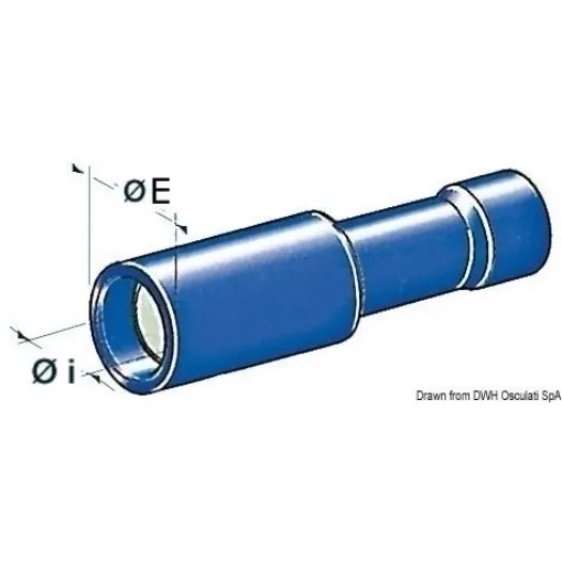 Picture of 1 - 2.5mm² Cylindrical female terminal 4mm cable X100