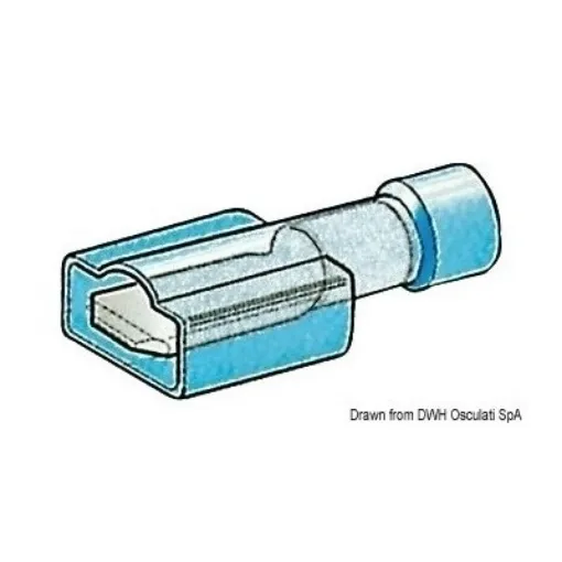 Picture of 1 - 2.6 mm² pre - insulated male connector - 6.3mm X100