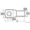 Picture of 10 mm² Eye power terminal cable