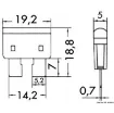 Picture of Blade fuse 15 A with warning LED light