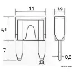 Picture of 10A Mini Blade fuse - 100 - 10