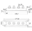 Picture of 4 x 10 mm Bus - Bar electric terminal board