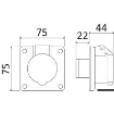 Picture of 12/24V socket / plug with screw terminals