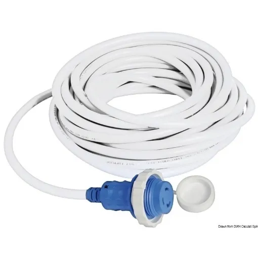 Picture of 30A Plug and cable in white 10m white