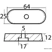 Picture of Aluminium anode 6/8/9.9 HP 4 - stroke - 68T - 45251 - 00 - Yamaha