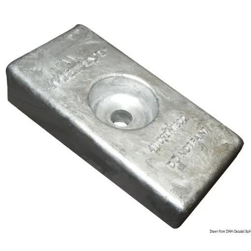 Picture of Zinc plate anode 75/225 HP 36 x 71mm - 41109 - ZW - 1 - B000 - Honda