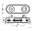 Picture of Aluminium oval type anode 390g - Vetus