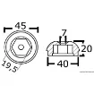 Picture of Aluminium anode 40 x 20mm - 71190A