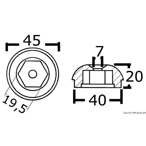 Picture of Zinc spare anode Ref. origin. 71190A