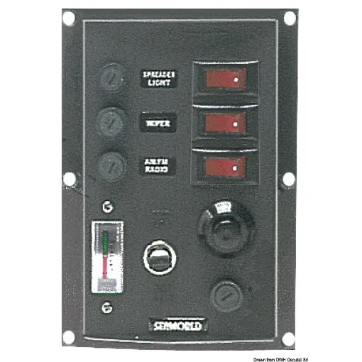 Picture of Vertical control panel - 3 switches & horn