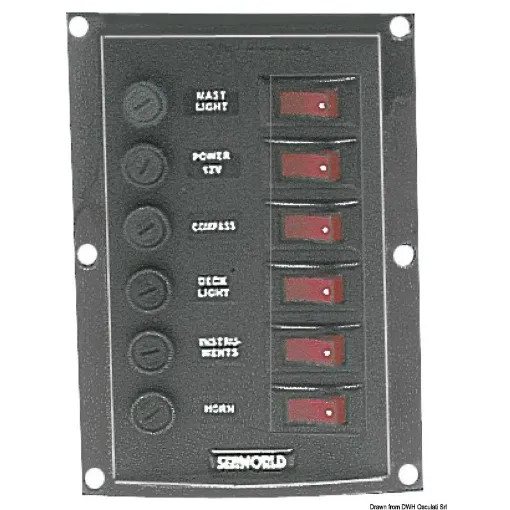 Picture of Vertical control panel - 6 switches