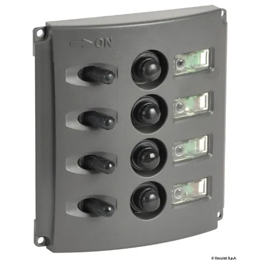 Picture of Electric panel with automatic fuses and double LED