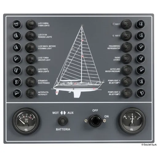 Picture of Electric control panel for sail boat 14 switches