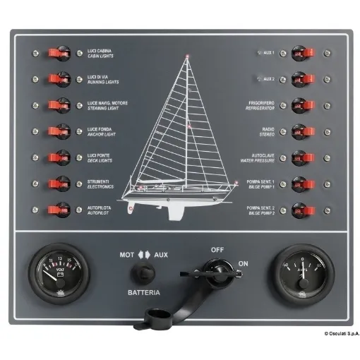 Picture of Control panel thermo - magnetic switches sailboat