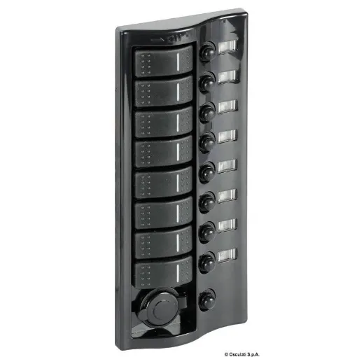 Picture of Control panel 9 flush rocker switches pol.graphite