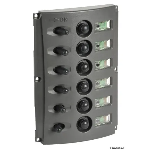 Picture of Electric panel with automatic fuses and double LED