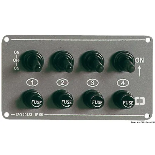 Picture of 4 switch panel horizontal