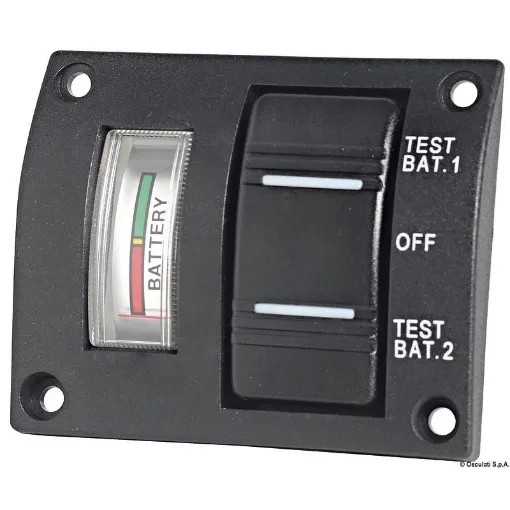 Picture of 2 battery panel with tester analog IP56