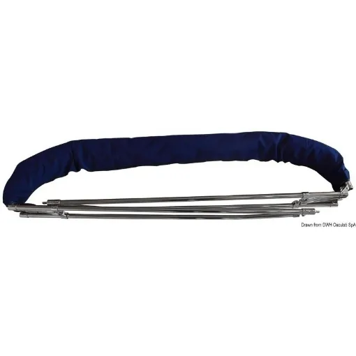 Picture of 3 - arc bimini high AISI316 Ø 25 mm 200/210 x 180 - height 145 cm - blue navy