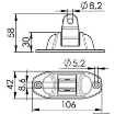 Picture of 180° articulated joint for bimini tops - 106x42 mm