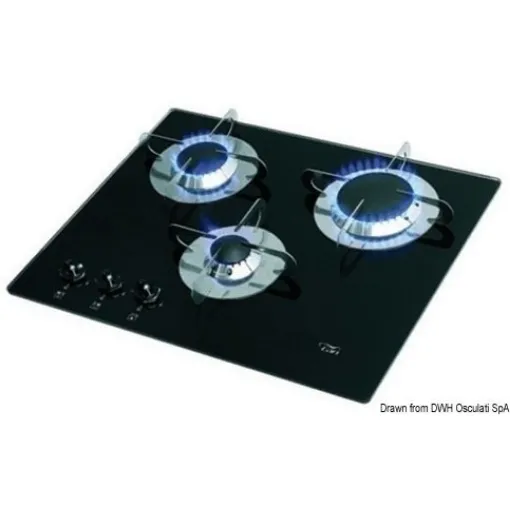 Picture of Gas hob with pyroceram burners