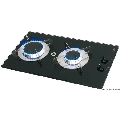 Picture of Gas hob with pyroceram burners