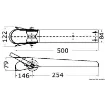 Osculati - Satin Stainless Steel Bow Roller 500 mm - 01.119.94 product image