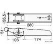 Osculati - Stainless Steel Bow Roller 280 x 55 mm - 01.118.83 product image