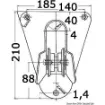 Osculati - AISI316 Stainless Steel Bow Roller for Dinghies - 66.330.00 product image