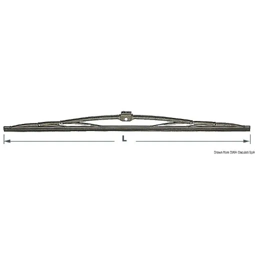 Picture of Black chromed stainless steel wiper blade for doga 700mm