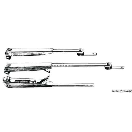 Picture of Stainless steel adjustable telescopic wiper arm 455/615mm