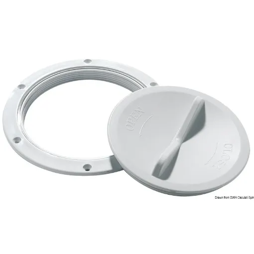 Picture of Inspection hatch white easy opening 102 mm