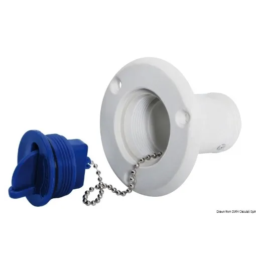 Picture of Water plug light blue - nylon/fibreglass - 38mm